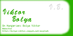 viktor bolya business card